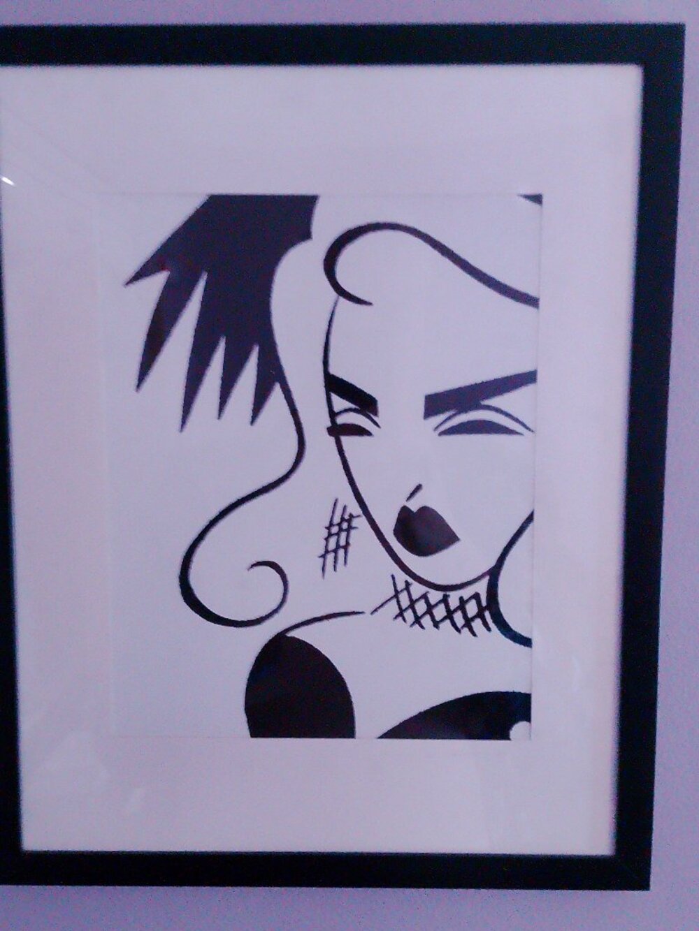 14"x12" caricature of Madonna by Risko